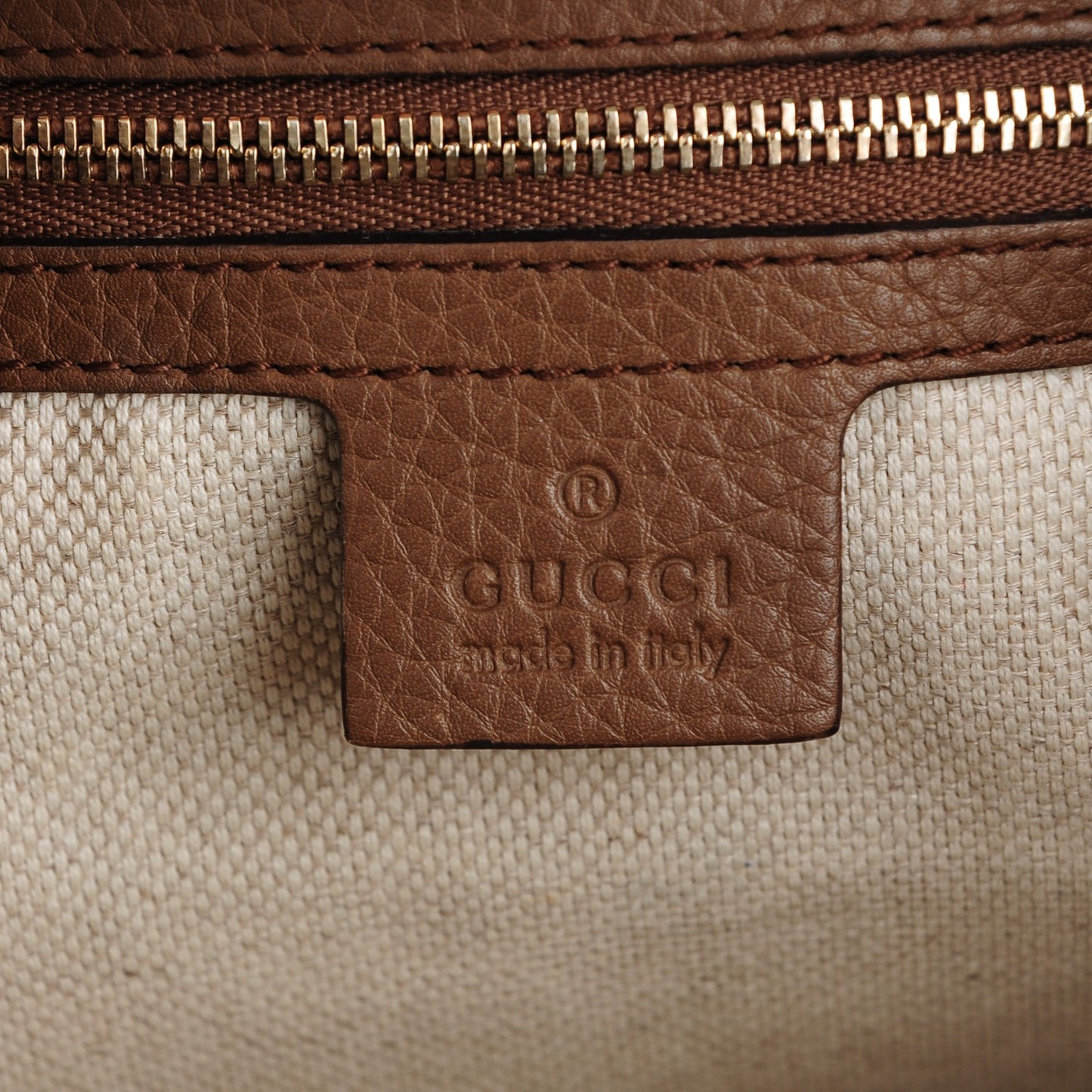 Pebbled Calfskin Medium Soho Chain Shoulder Bag Maple Brown