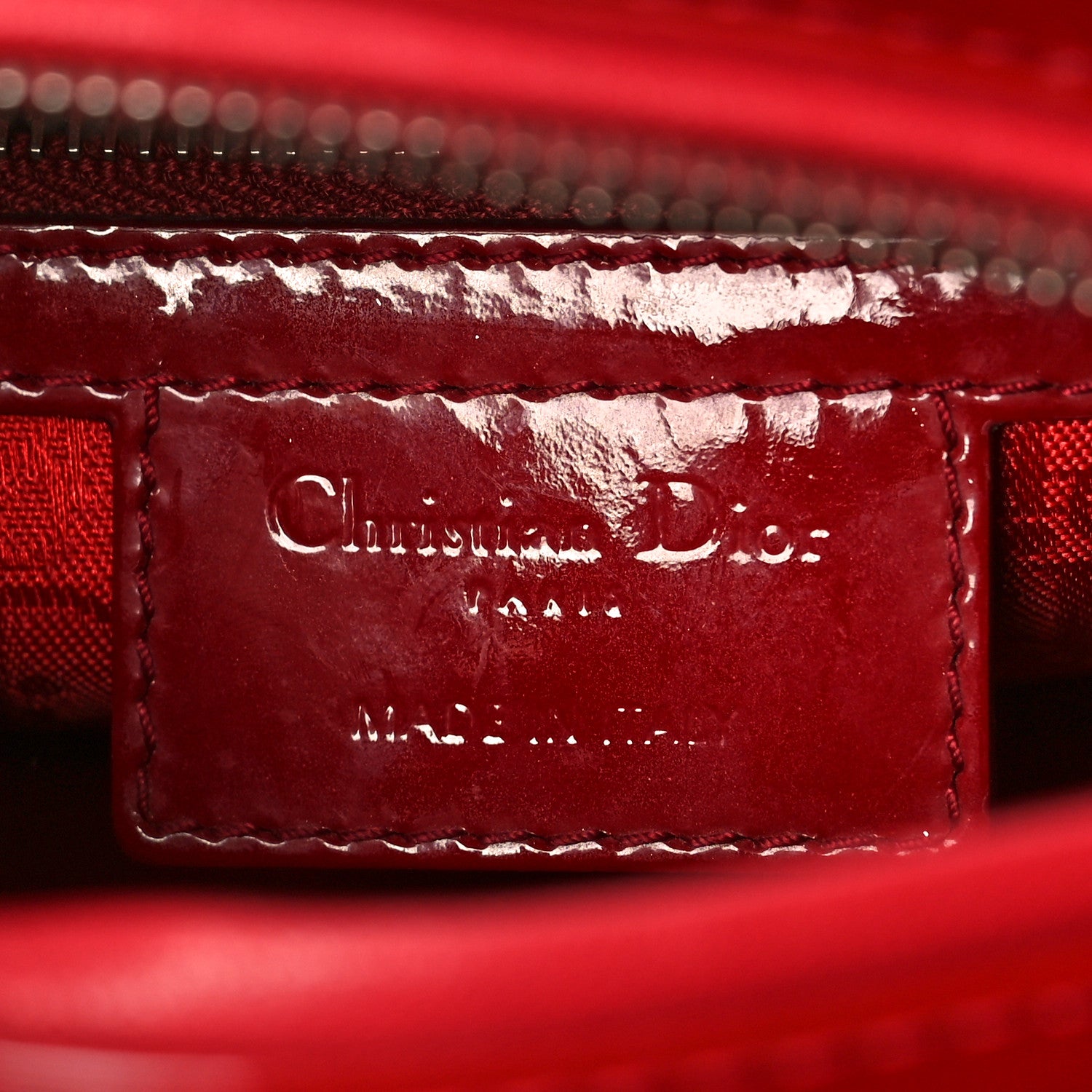 Christian Dior Patent Cannage Medium Lady Dior Red 6 of 8