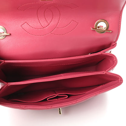 Chanel Lambskin Quilted Small Trendy CC Dual Handle Bag Dark Pink 5 of 10