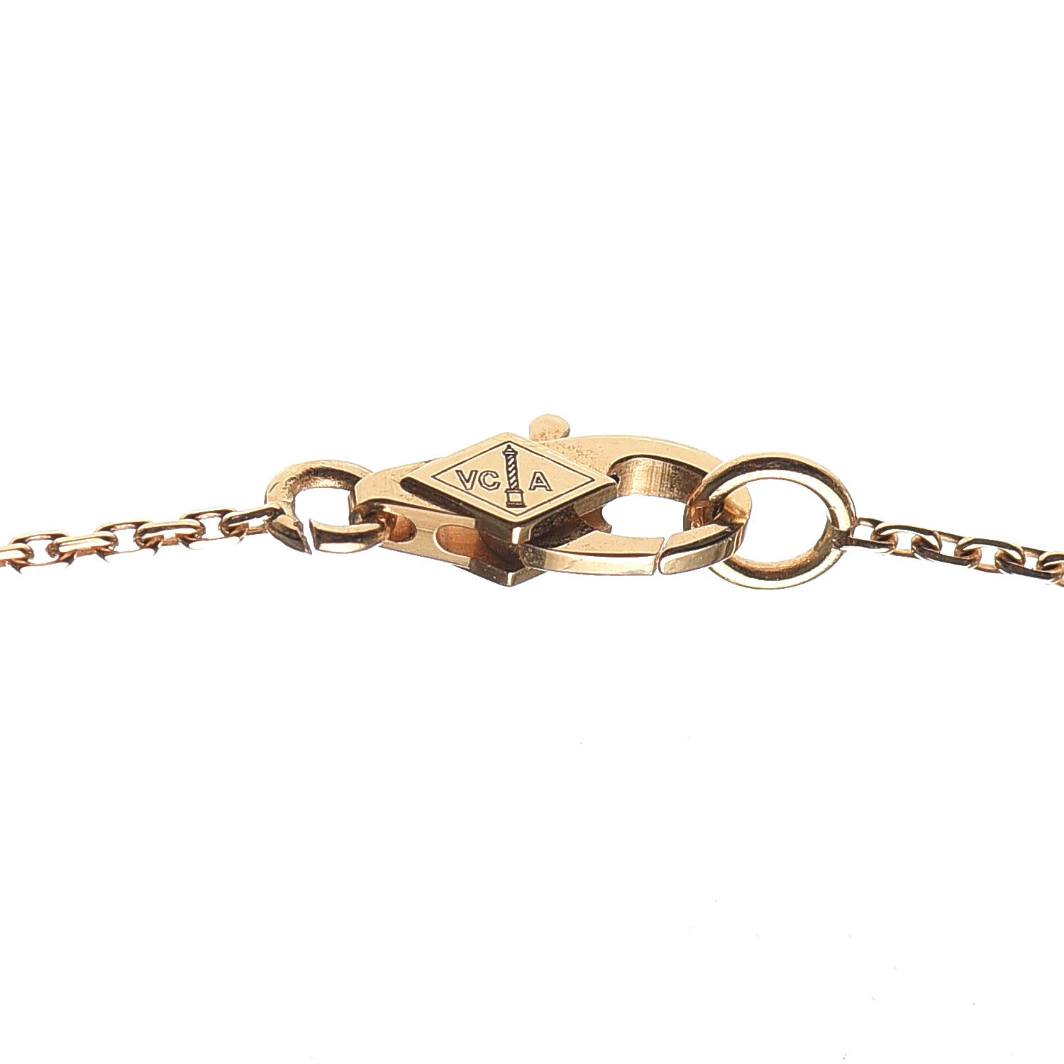 Van Cleef & Arpels 18K Yellow Gold Mother of Pearl Sweet Alhambra Pendant Necklace 4 of 6
