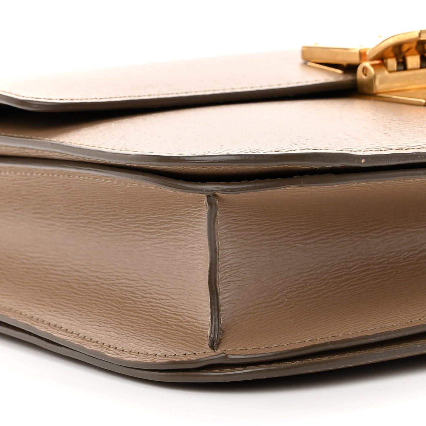 Liege Calfskin Medium Classic Box Flap Bag Taupe