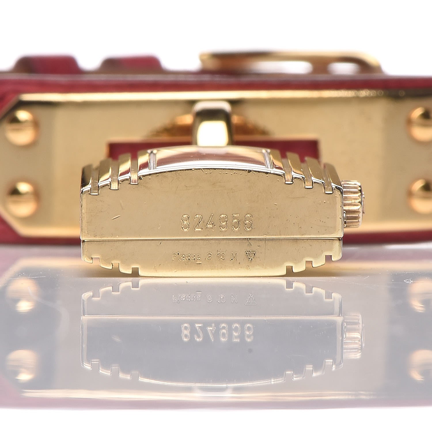 Hermes Stainless Steel Courchevel 20mm Kelly Cadena Quartz Watch Rouge 5 of 7