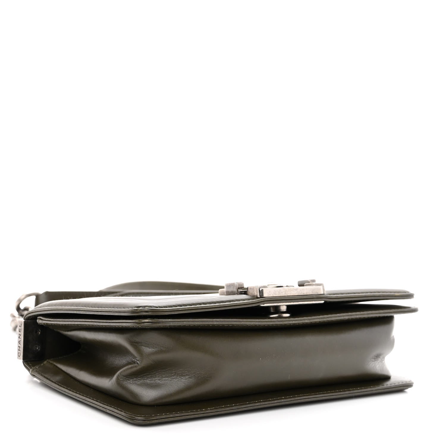 Chanel Glazed Calfskin Small Boy Flap Dark Green 5 of 10