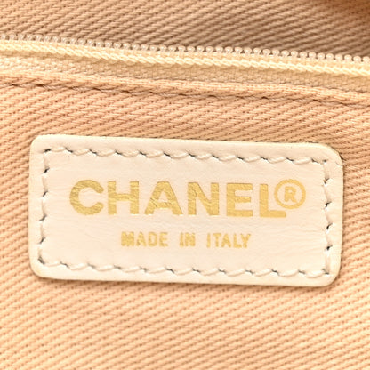 Chanel Lambskin Canvas CC Olsen Chain Small Shoulder Bag White Orange 6 of 16