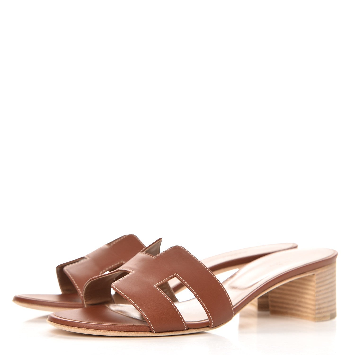 Hermes Calfskin Oasis Sandals 39 Gold 3 of 8