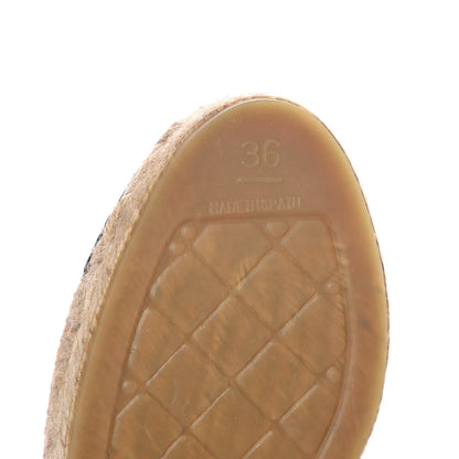 Chanel Lambskin CC Espadrilles 36 Beige Black 7 of 11