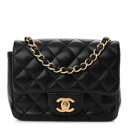 Chanel Lambskin Quilted Mini Square Flap Black 1 of 12