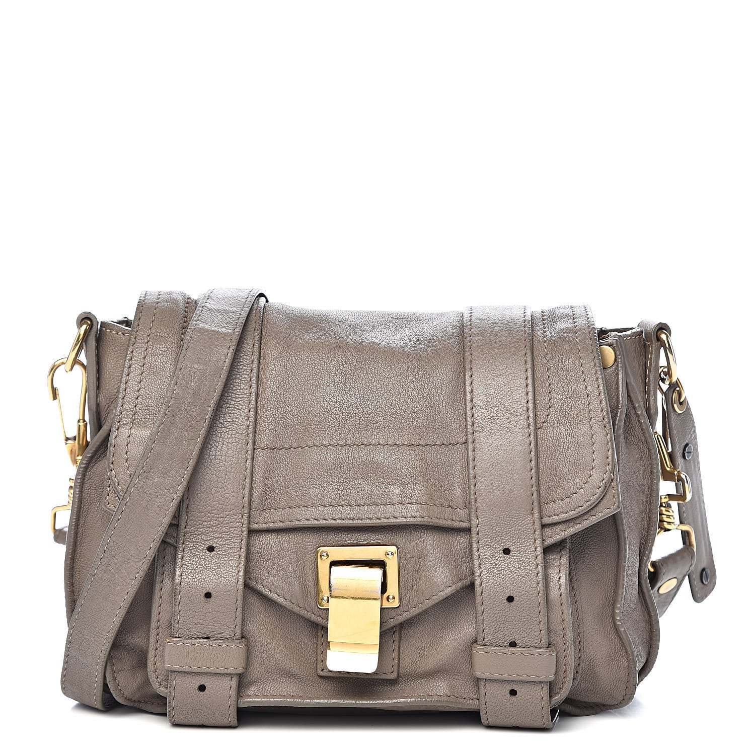 Proenza Schouler Lambskin PS1 Mini Pouch Messenger Smoke 1 of 11