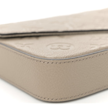 Louis Vuitton Empreinte Pochette Felicie Chain Wallet Tourterelle 9 of 11