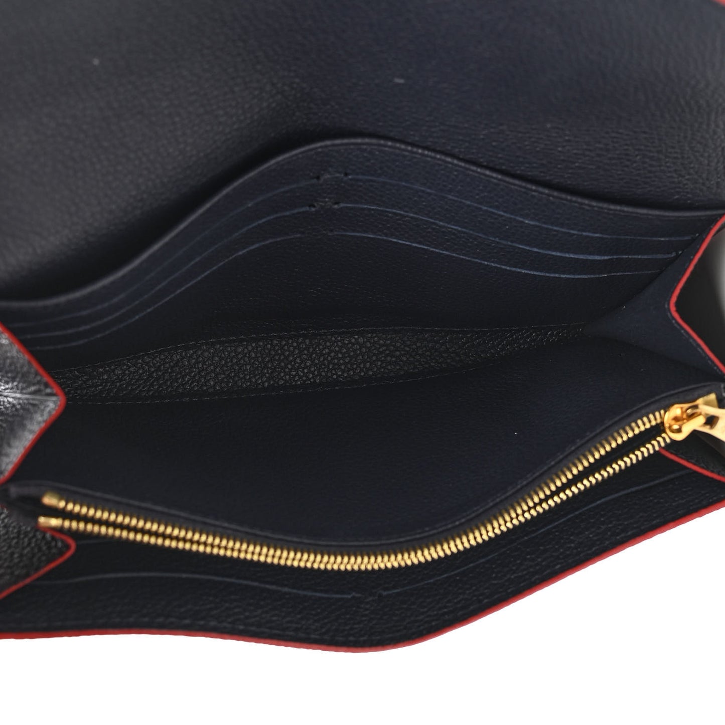 Empreinte Sarah Wallet NM Marine Rouge