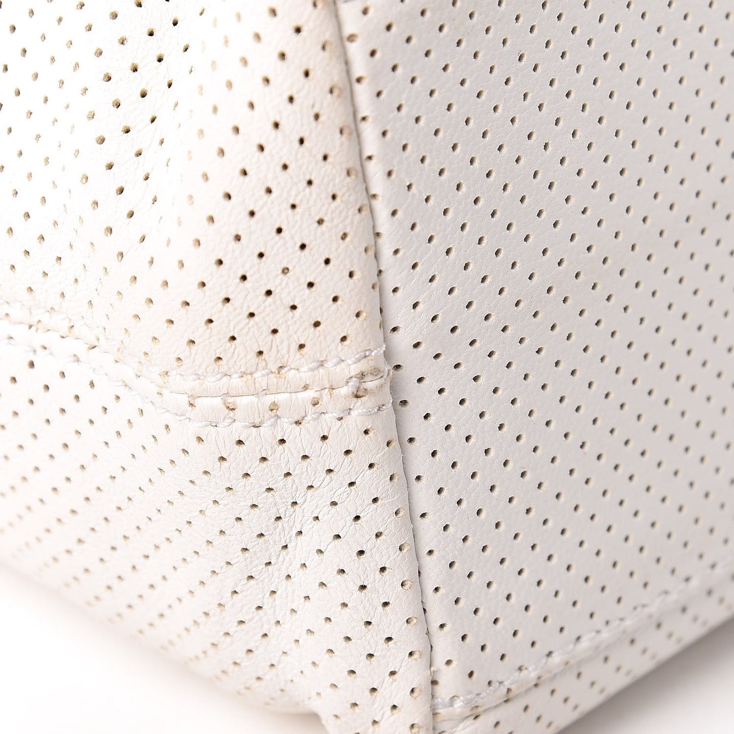 Nappa Intrecciato Perforated Regent Tote White
