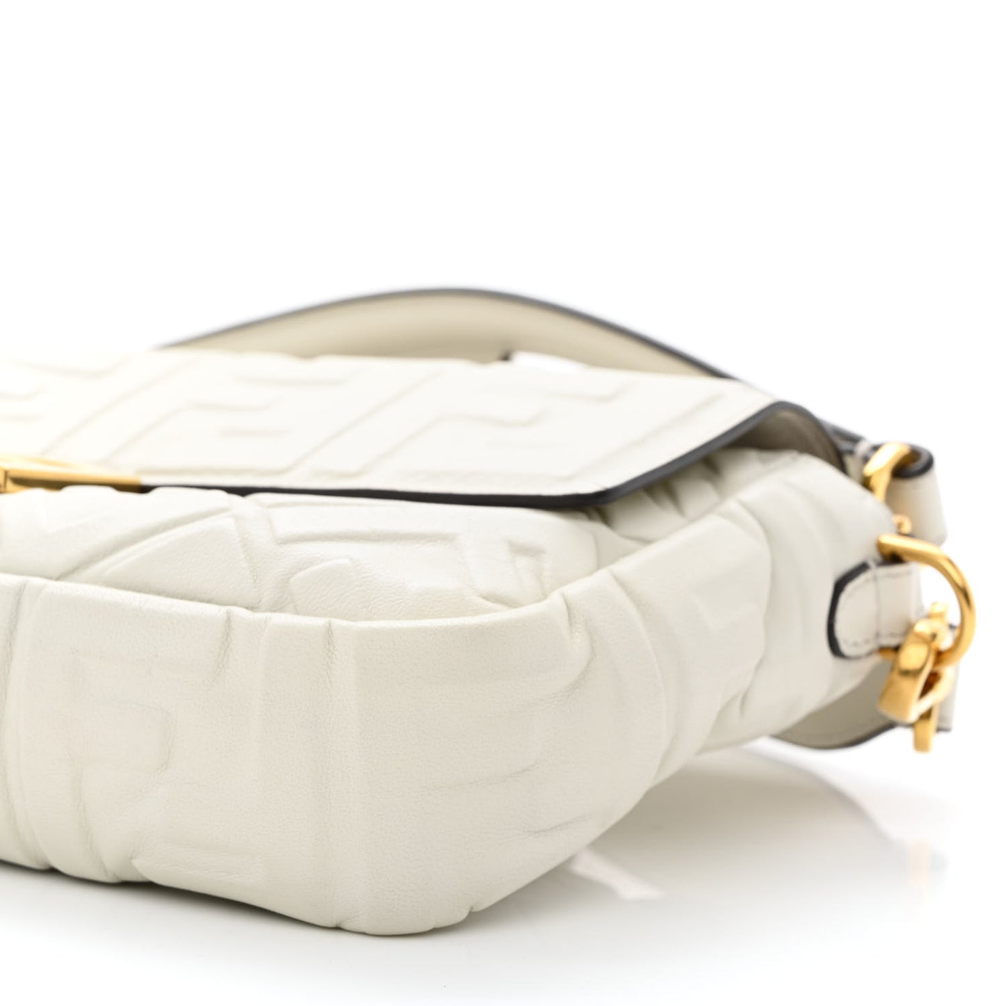 Nappa FF 1974 Embossed Baguette White