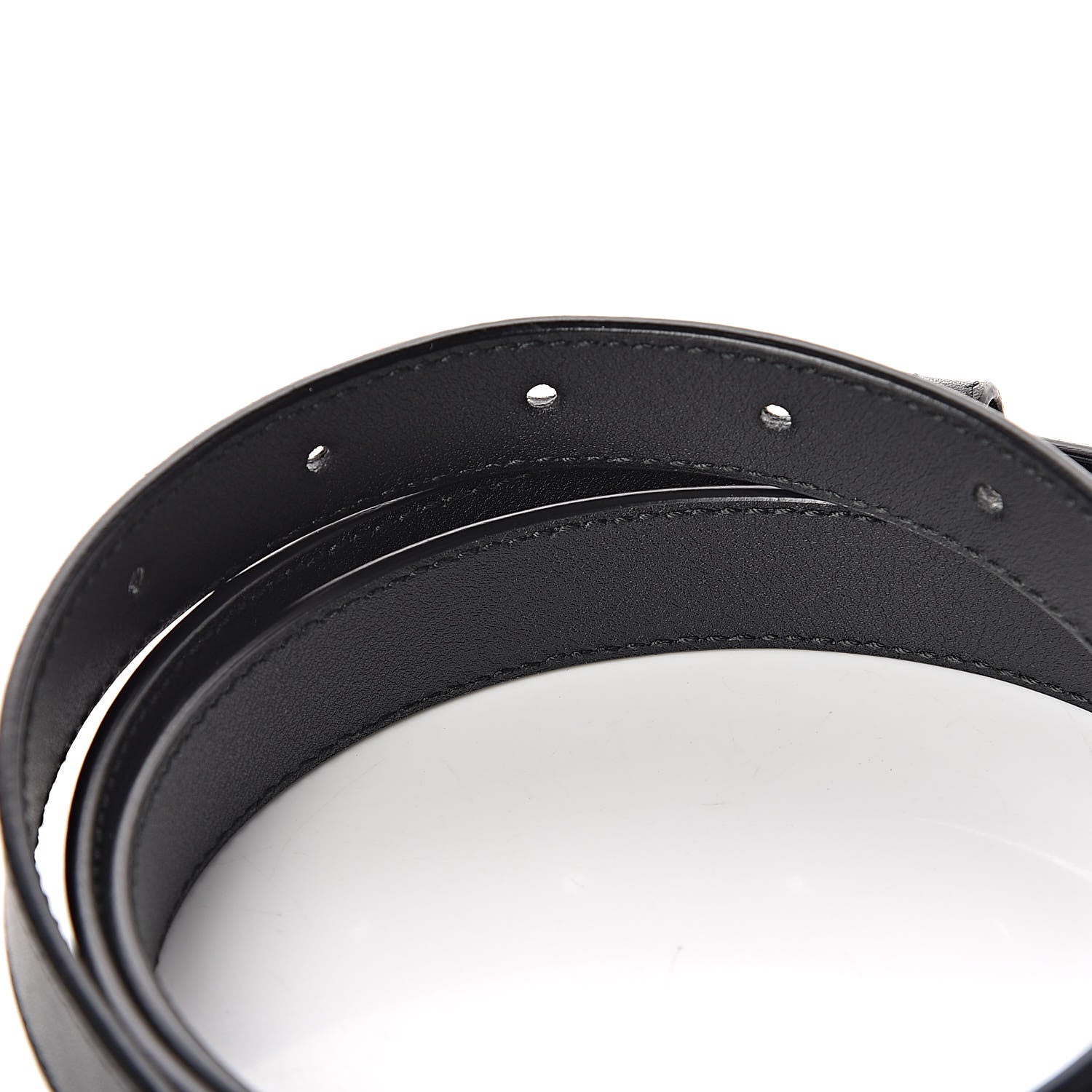 Gucci Calfskin Double G 20mm Belt 85 34 Black 5 of 6