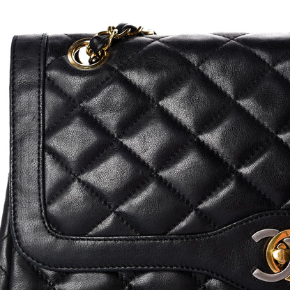 Chanel Lambskin Quilted Medium Double Flap Black 16 of 17