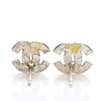 Chanel Crystal Mini Timeless CC Earrings Silver 3 of 4
