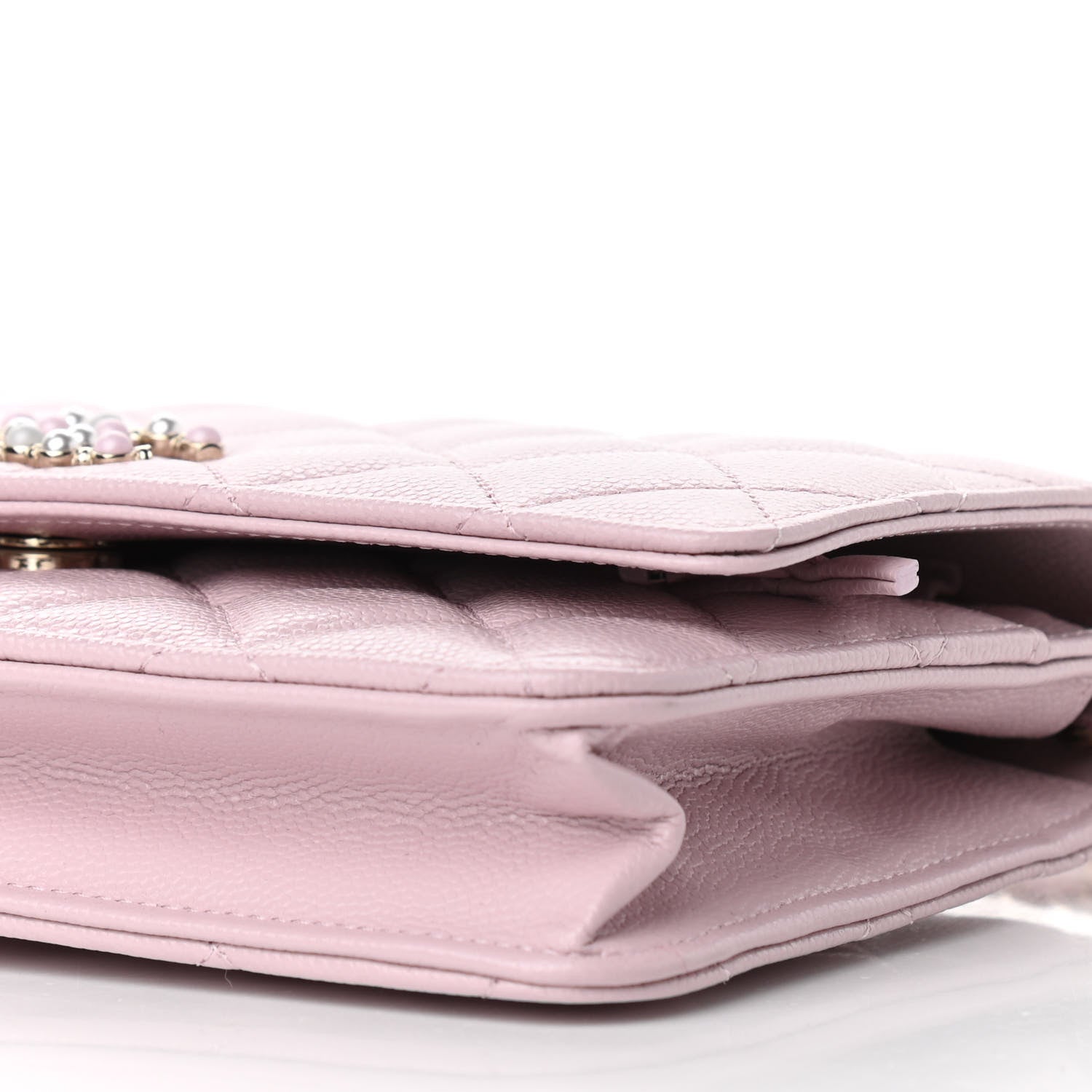 Chanel Caviar Quilted Coco Candy Wallet On Chain WOC Light Pink 11 of 11