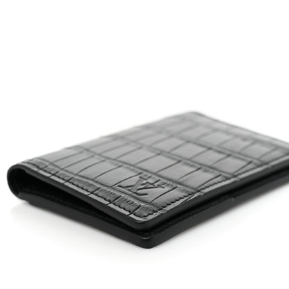 Louis Vuitton Crocodile Pocket Organizer Black 7 of 8