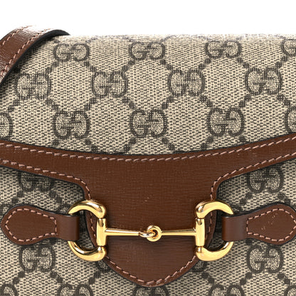 Louis Vuitton GG Supreme Monogram Mini Horsebit 1955 Shoulder Bag Beige Brown Sugar 8 of 12