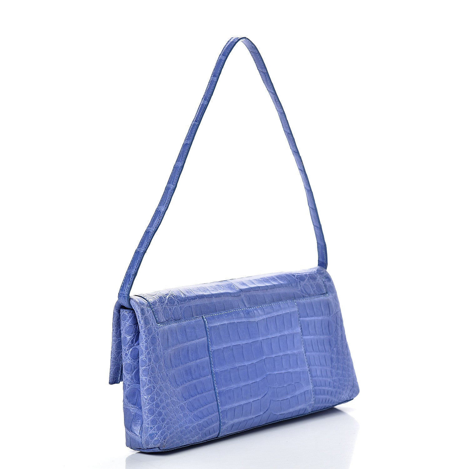 Nancy Gonzalez Crocodile Gotham Flap Clutch Purple 2 of 13