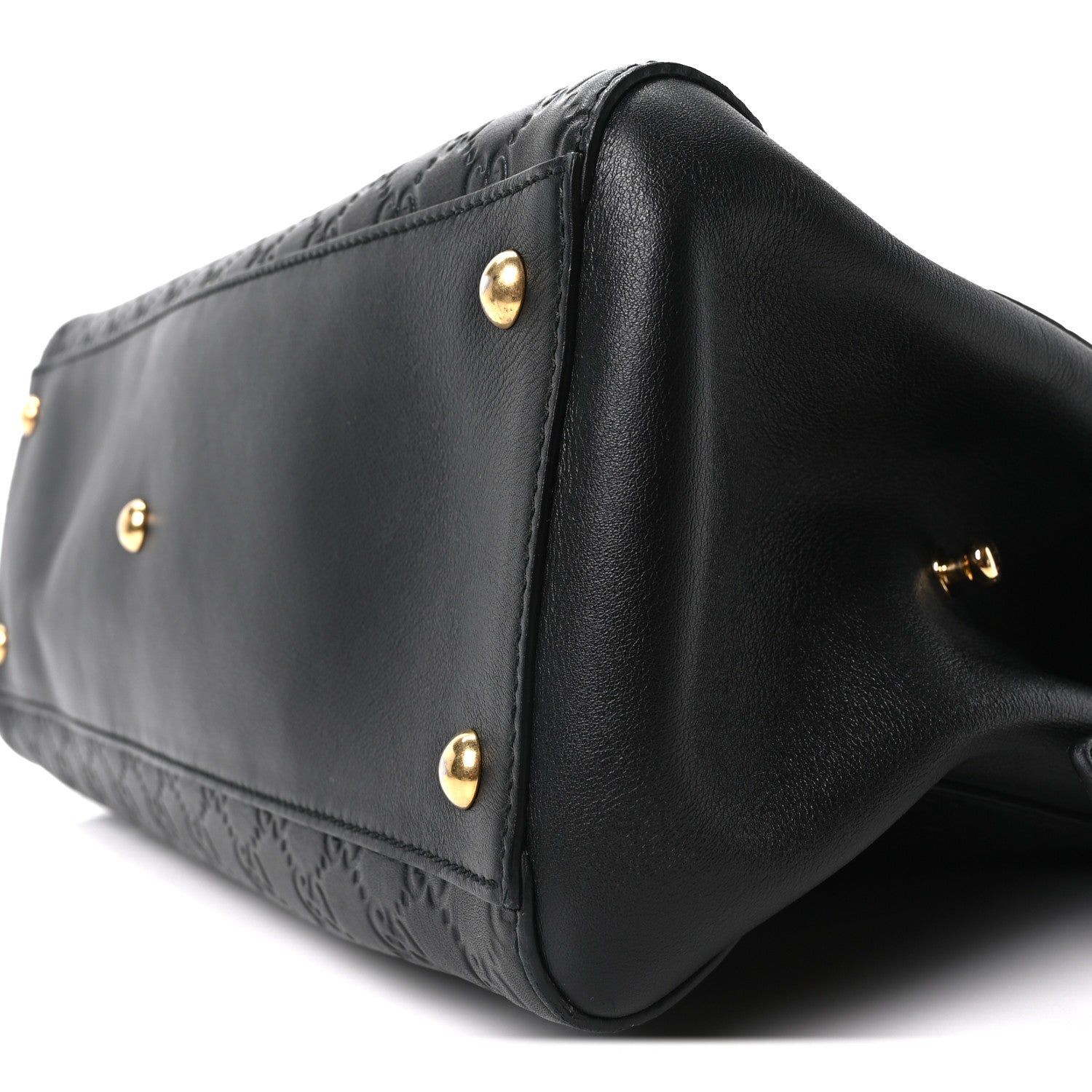 Gucci Guccissima Signature Large Shoulder Tote Bag Black 10 of 10