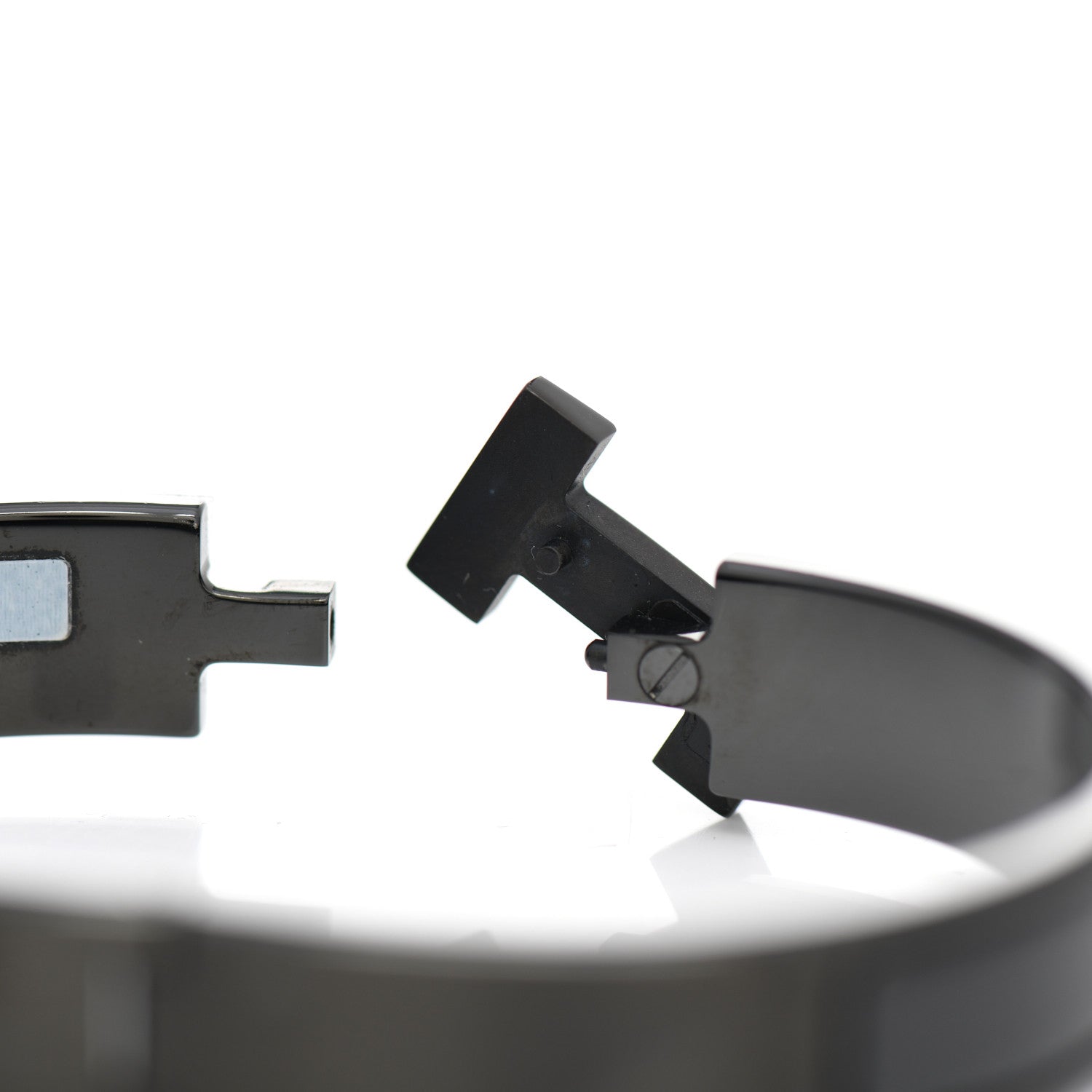 Hermes Matte Enamel Narrow Clic Clac HH Bracelet T3 So Black 5 of 7