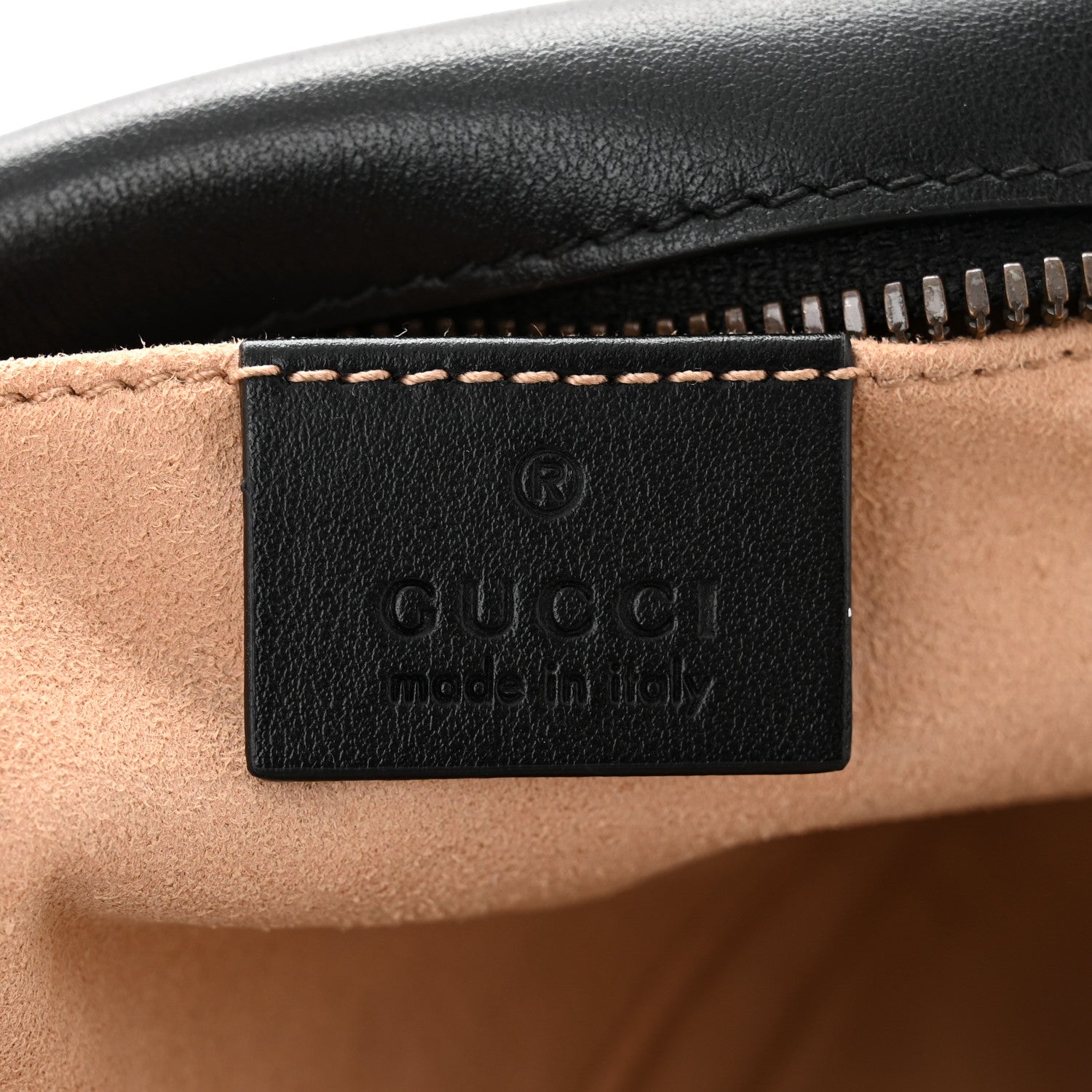 Gucci Calfskin Matelasse Small GG Marmont Chain Shoulder Bag Black 5 of 9