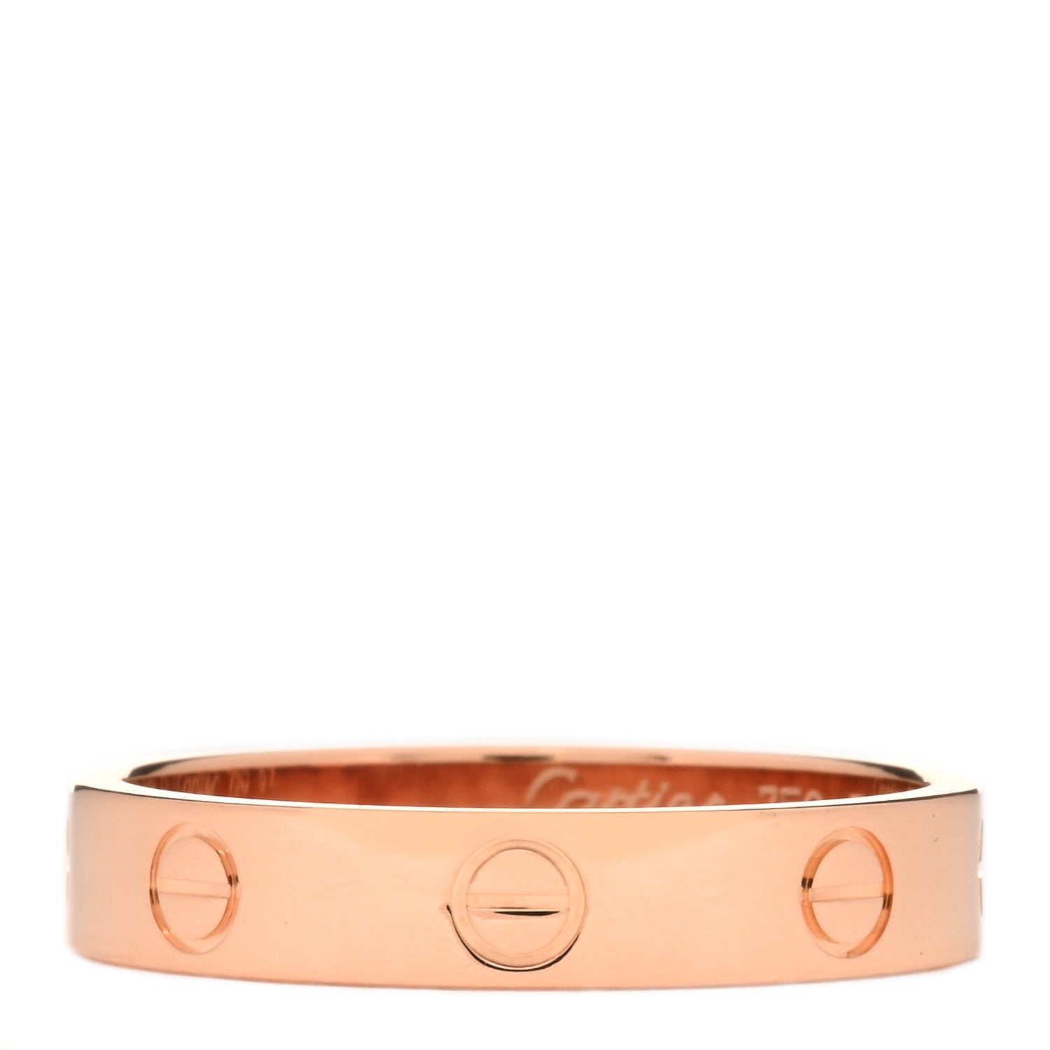 Cartier 18K Pink Gold 4mm LOVE Wedding Band Ring 57 8 1 of 4