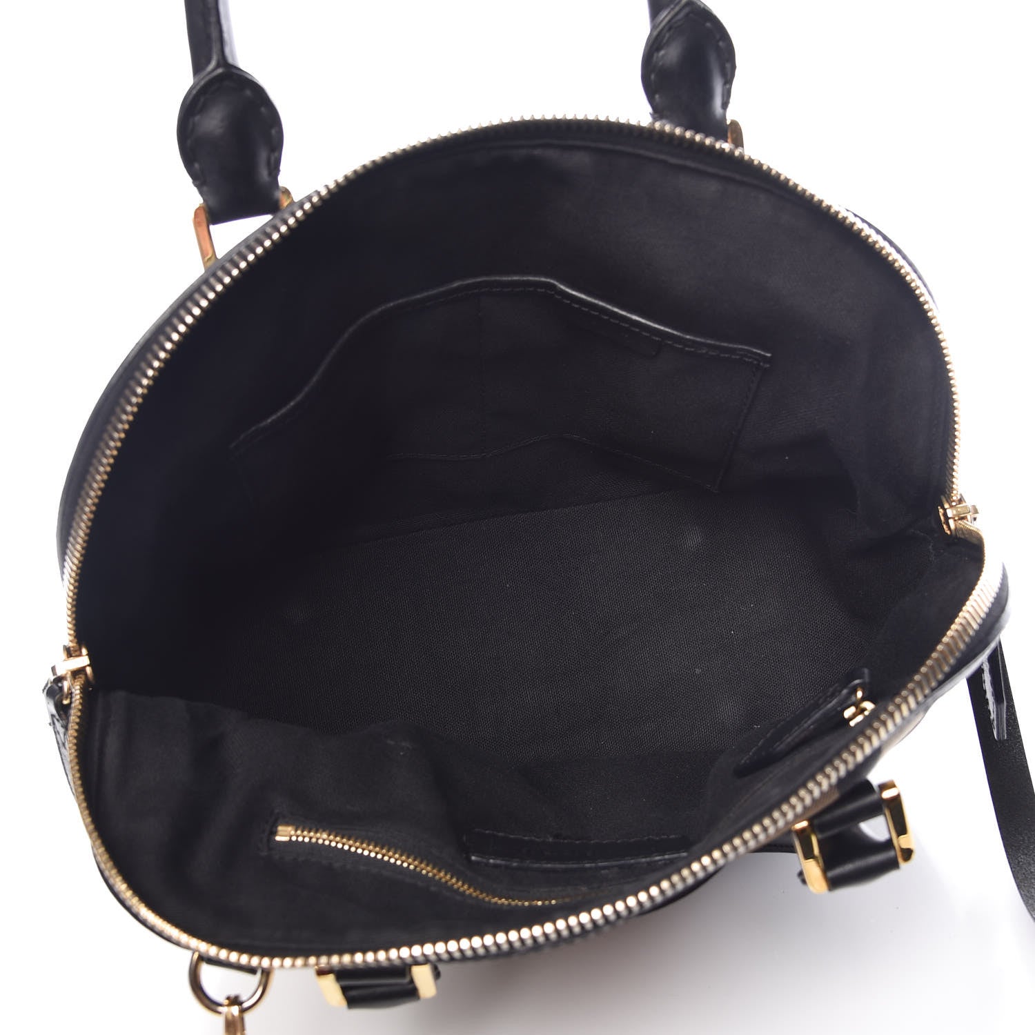 Burberry Bridle Calfskin House Check Small Orchard Bowling Bag Black 5 of 14