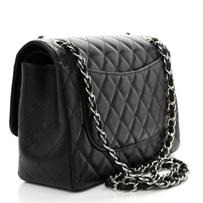 Chanel Caviar Quilted Jumbo Double Flap Black 3 of 11