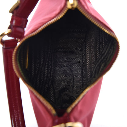 Prada Tessuto Nylon Spazzolato Shoulder Bag Red 5 of 6