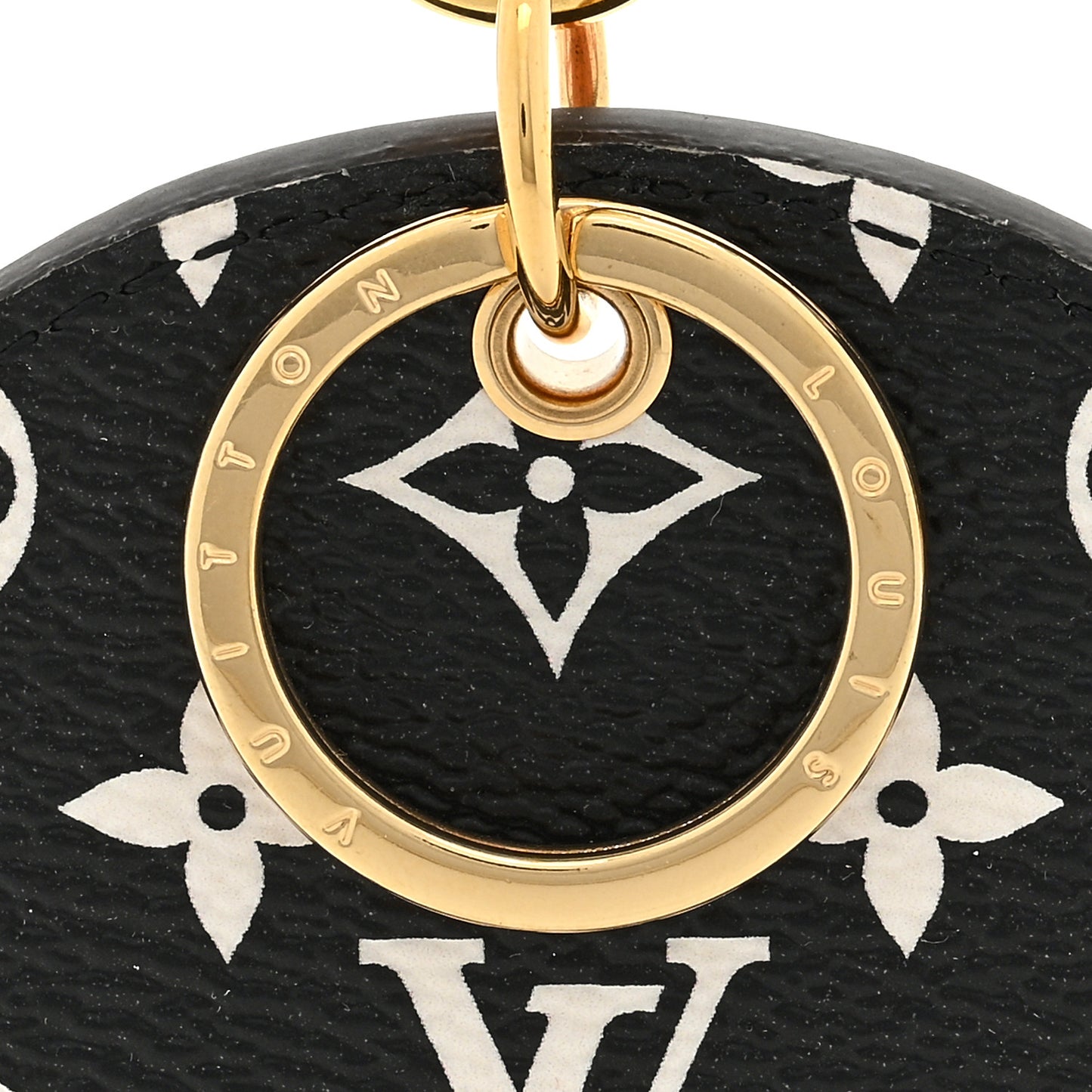Monogram Giant Crafty Bag Charm Key Ring Creme Caramel