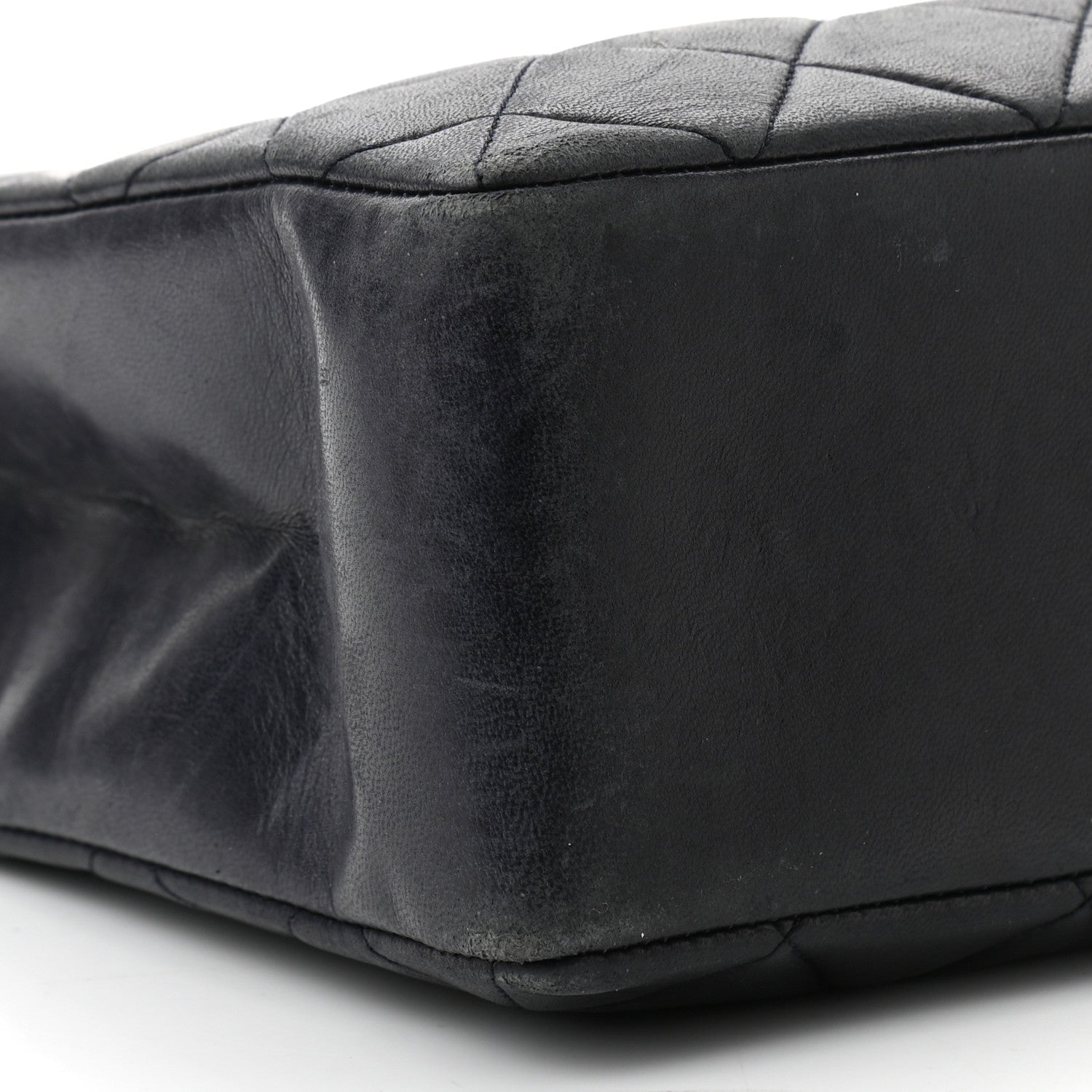 Chanel Lambskin Quilted Shopping Tote Black 8 of 10