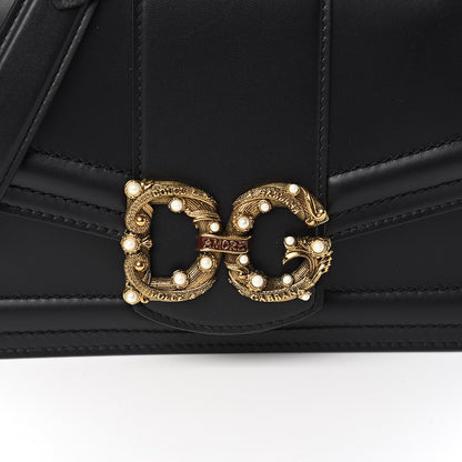 Dolce & Gabbana Smooth Calfskin Small DG Amore Envelope Bag Black 9 of 9