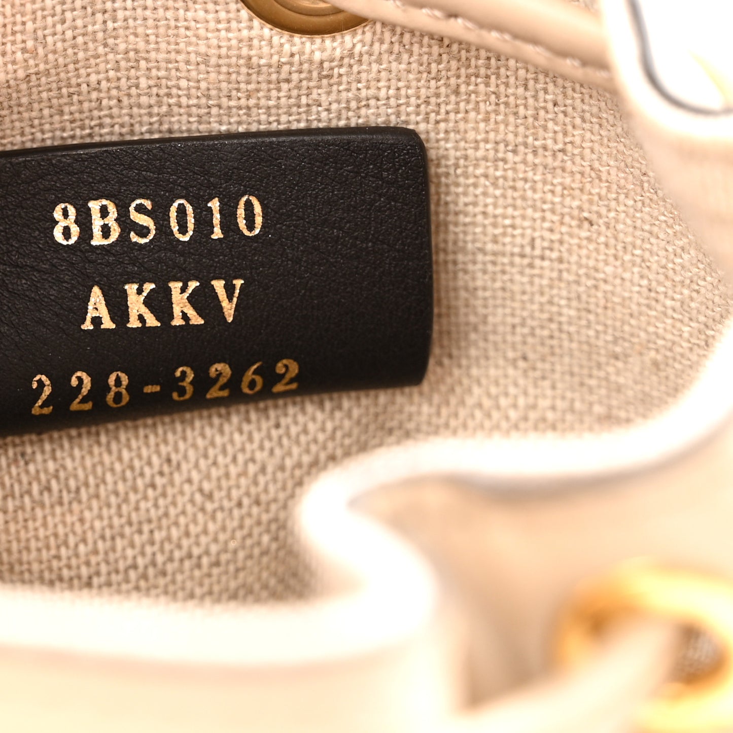Canvas Nappa F is Fendi FF Embroidered Mini Mon Tresor Bucket Bag White Nuvola