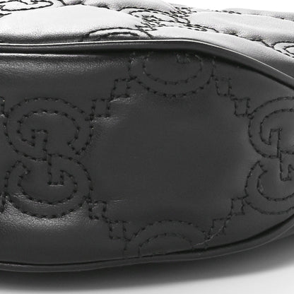 Gucci Calfskin GG Matelasse Small Hobo Shoulder Bag Black 10 of 11