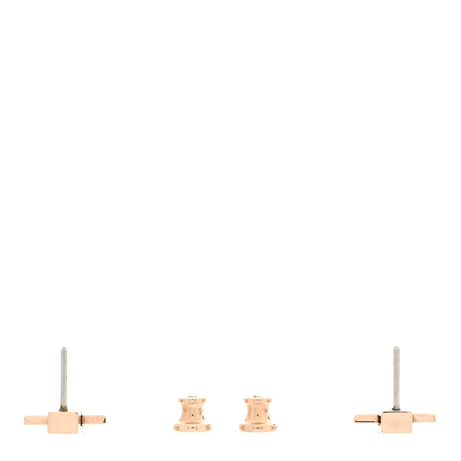 Hermes Rose Gold Lacquer Eileen Earrings Black 3 of 5