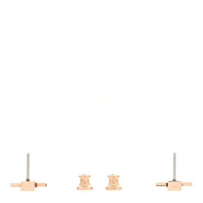 Hermes Rose Gold Lacquer Eileen Earrings Black 3 of 5