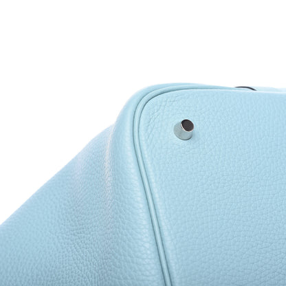 Hermes Taurillon Clemence Picotin 26 GM Bleu Atoll 7 of 10