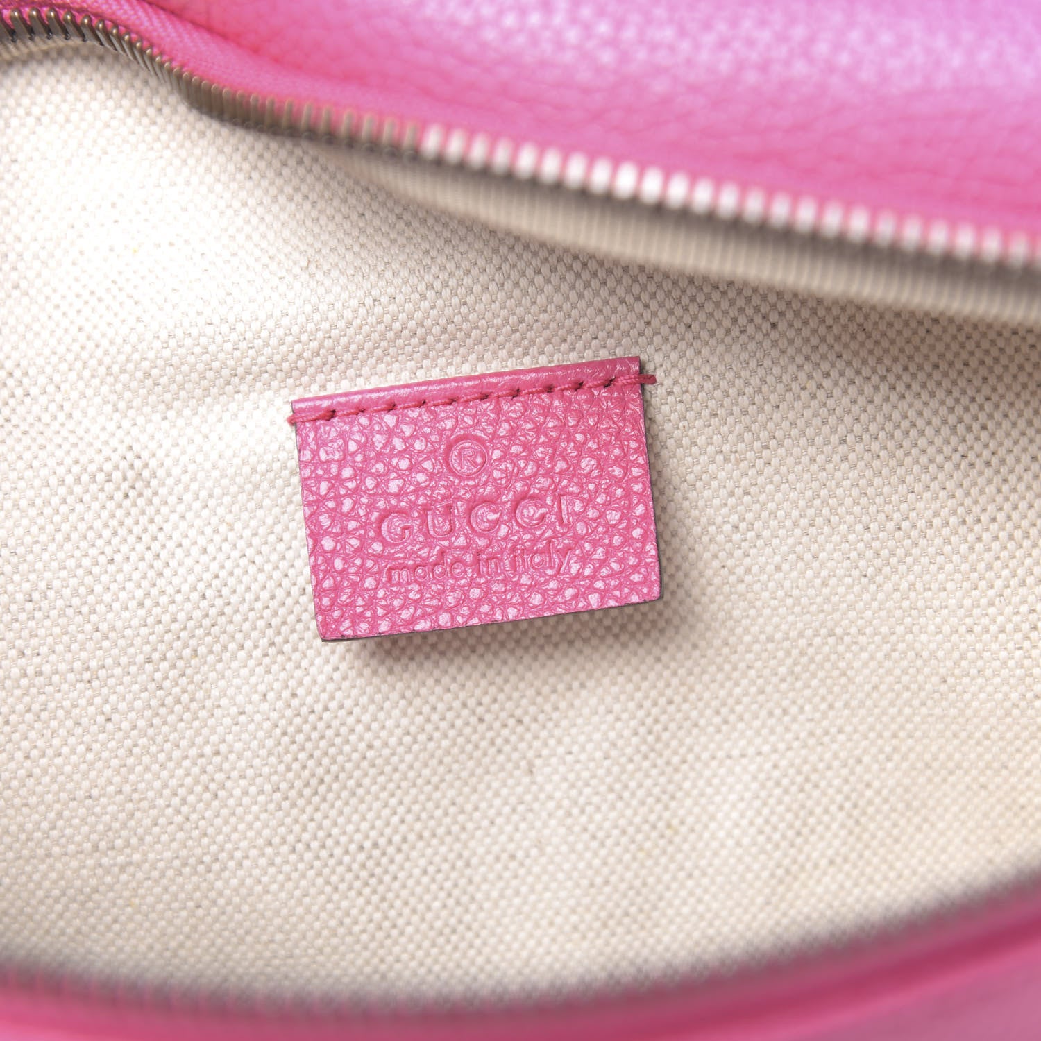 Gucci Grained Calfskin Logo Belt Bag Pink 6 of 10