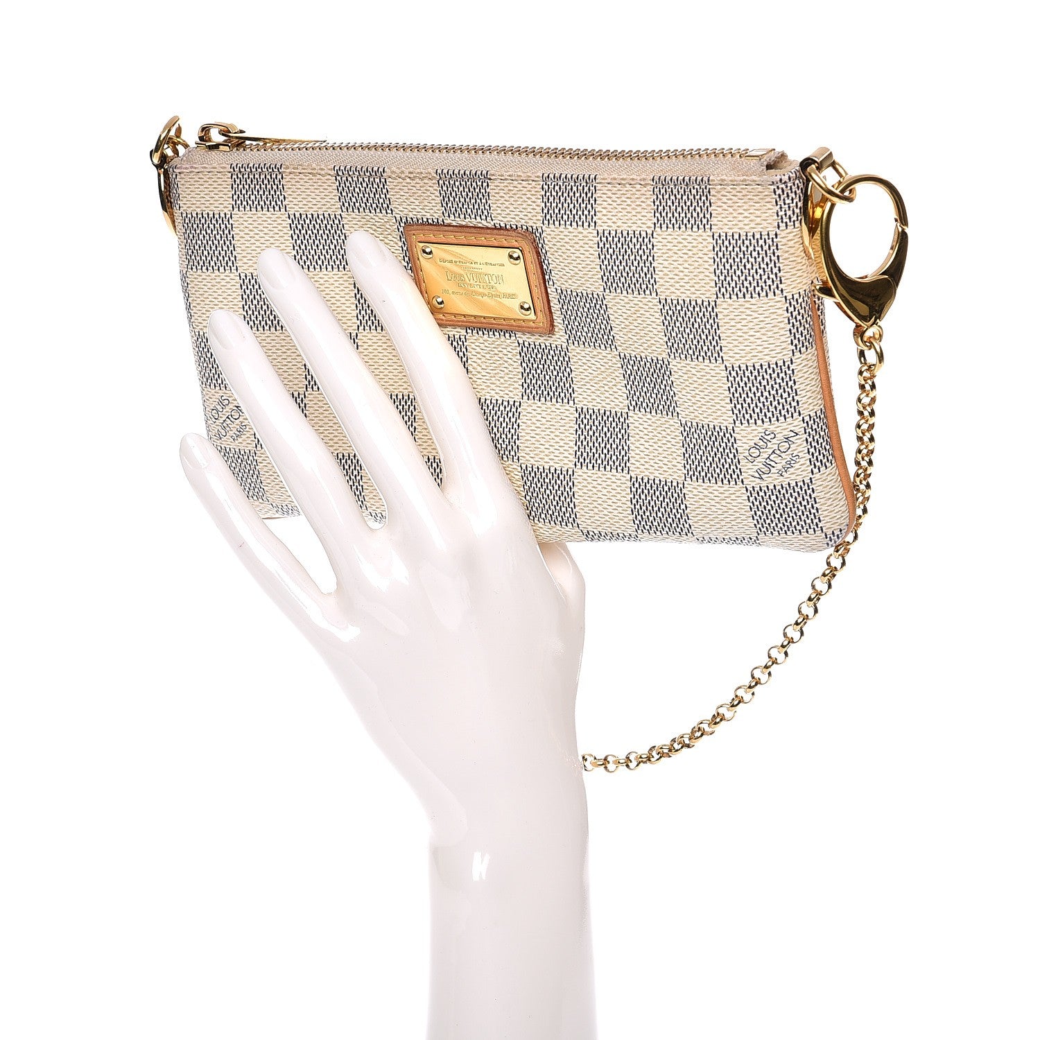 Louis Vuitton Damier Azur Pochette Milla MM 2 of 9