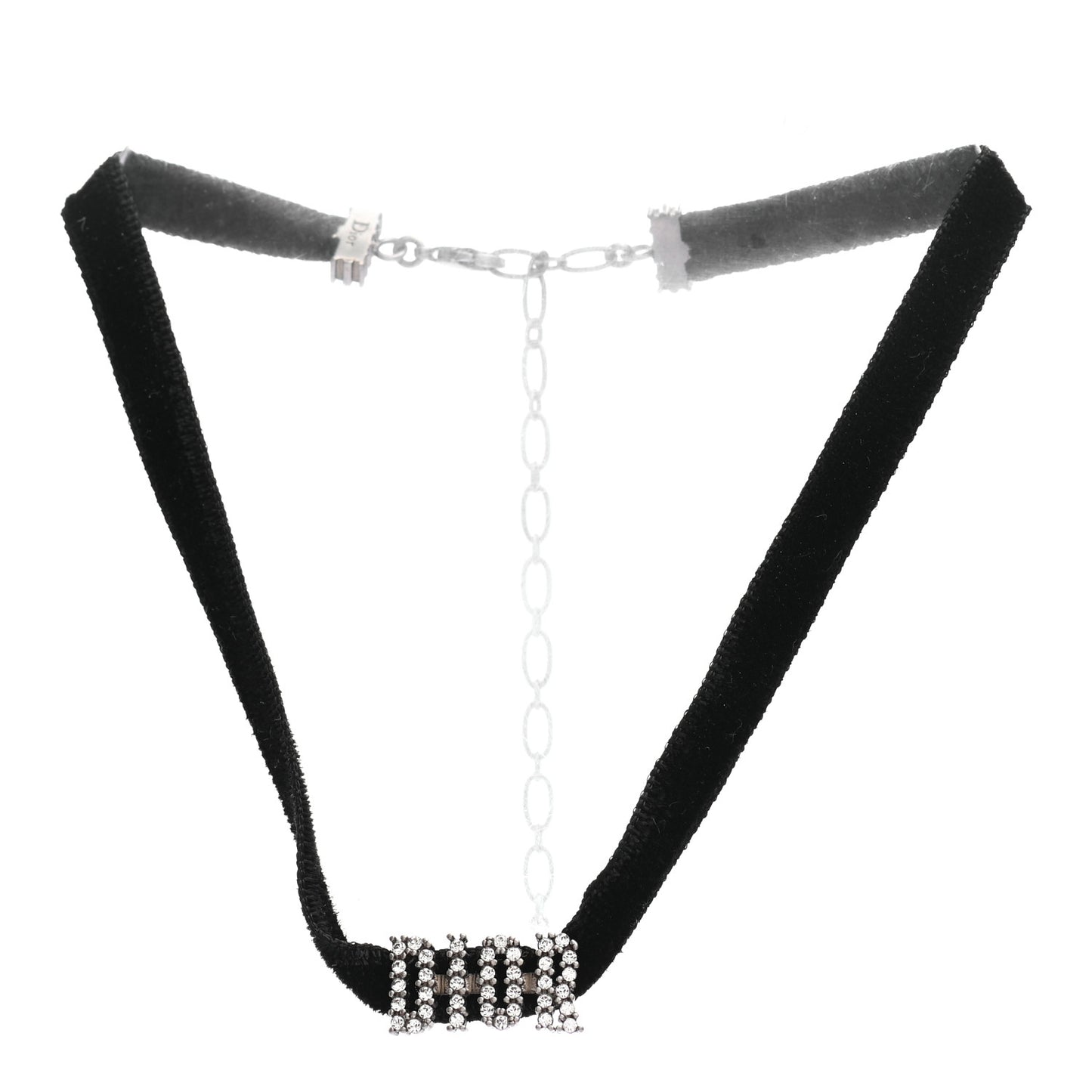 Velvet Crystal DIOR Choker Necklace Black
