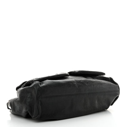 Chanel Glazed Caviar Reissue Double Pocket In The City Tote Black 4 of 13