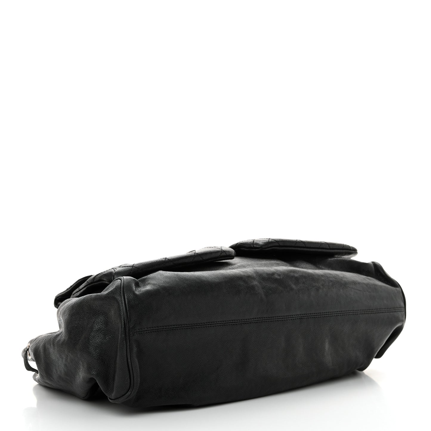 Glazed Caviar Reissue Double Pocket In The City Tote Black