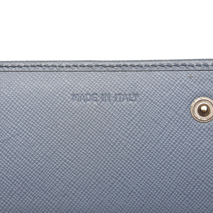 Prada Saffiano Triangle Continental Flap Wallet Pervinca 7 of 12