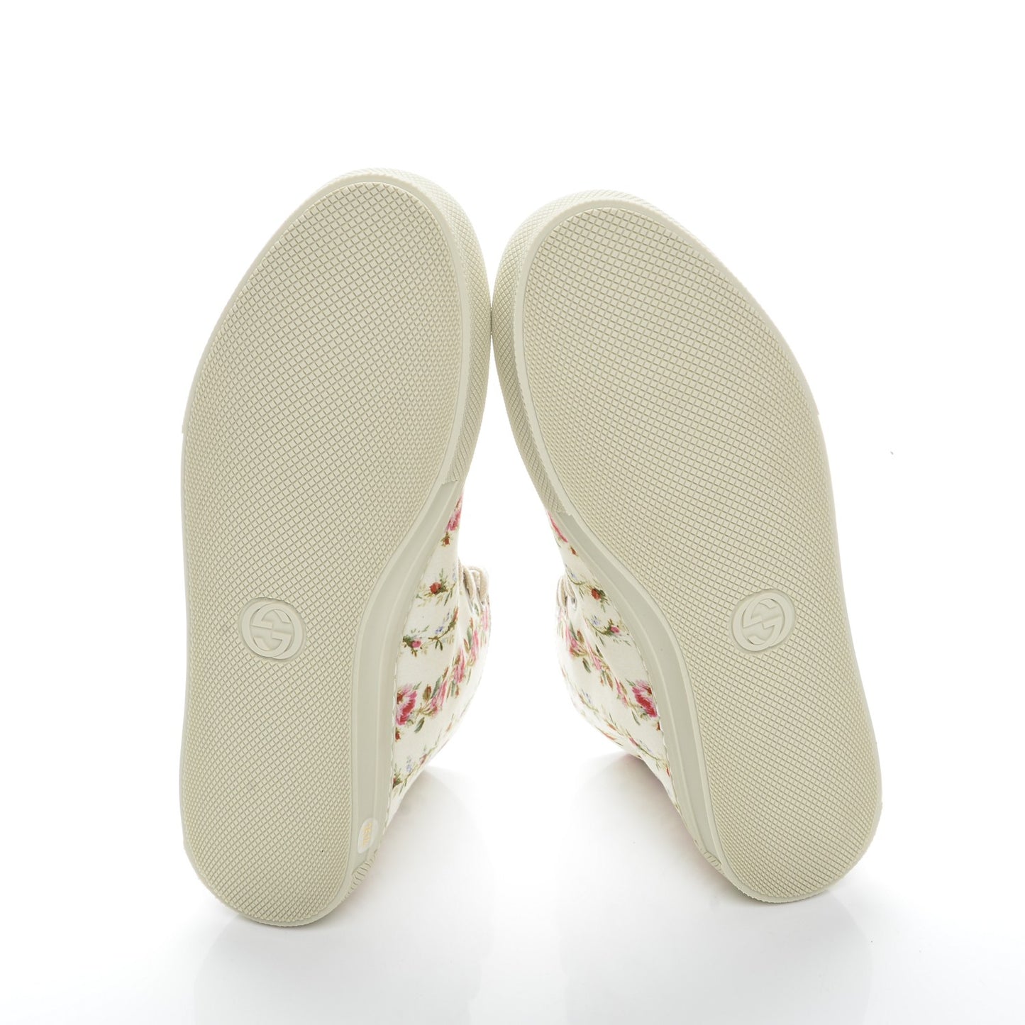 Canvas Romantic Print Major Blind For Love High Top Sneakers 35.5 in Ivory