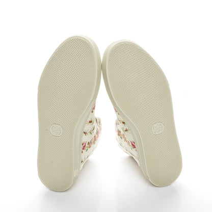Gucci Canvas Romantic Print Major Blind For Love High Top Sneakers 35.5 in Ivory 5 of 11