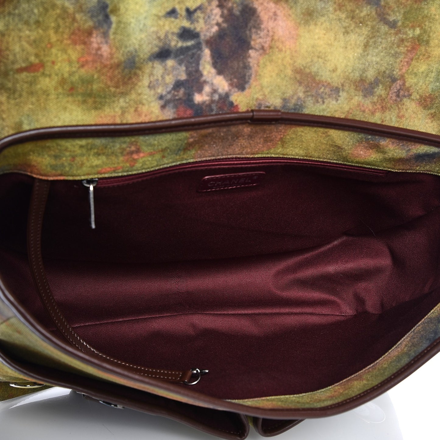 Washed Toile Large Graffiti On The Pavements Messenger Khaki Multicolor