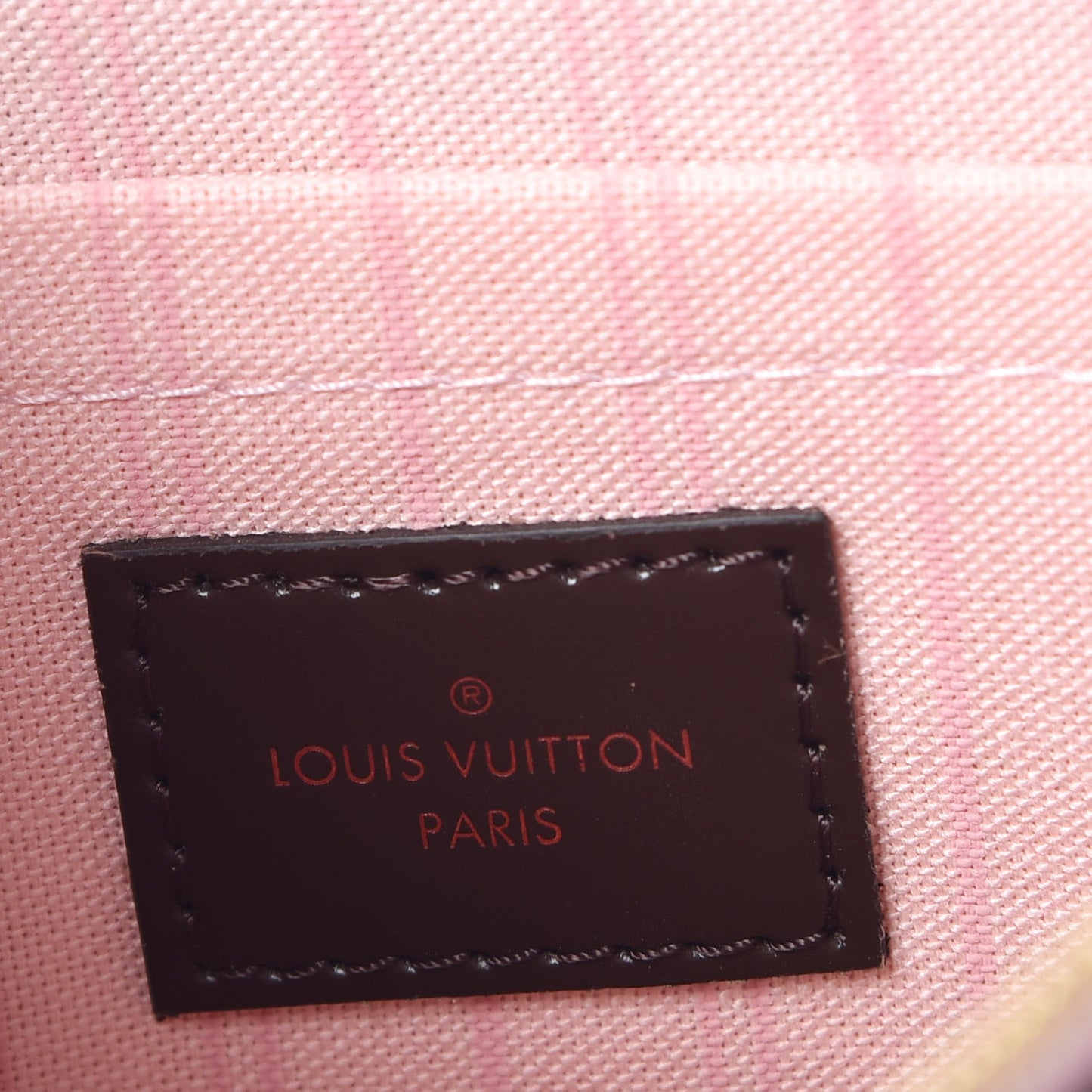 Damier Ebene Neverfull MM GM Pochette Rose Ballerine