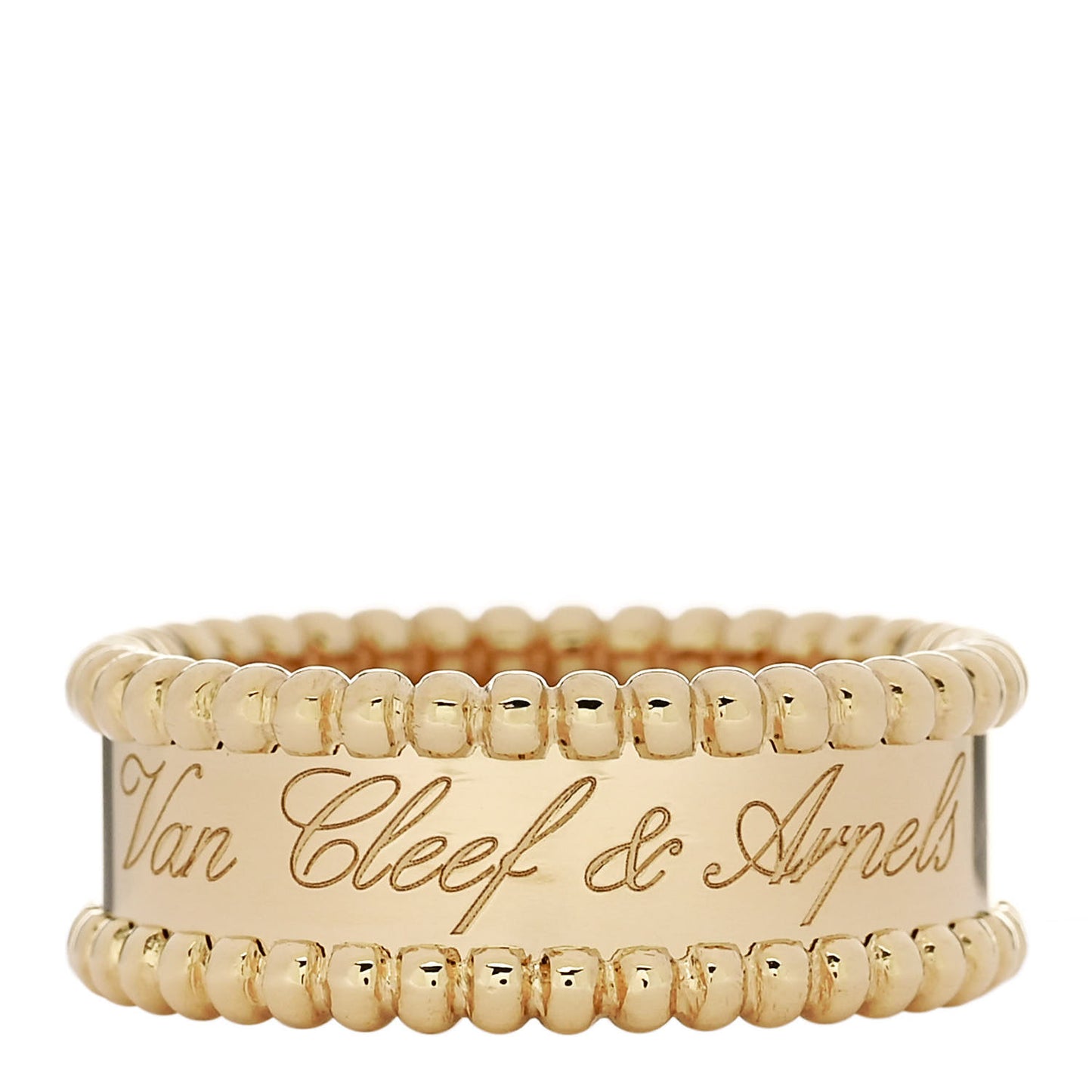 18K Yellow Gold Perlee Signature Ring 55 7.25