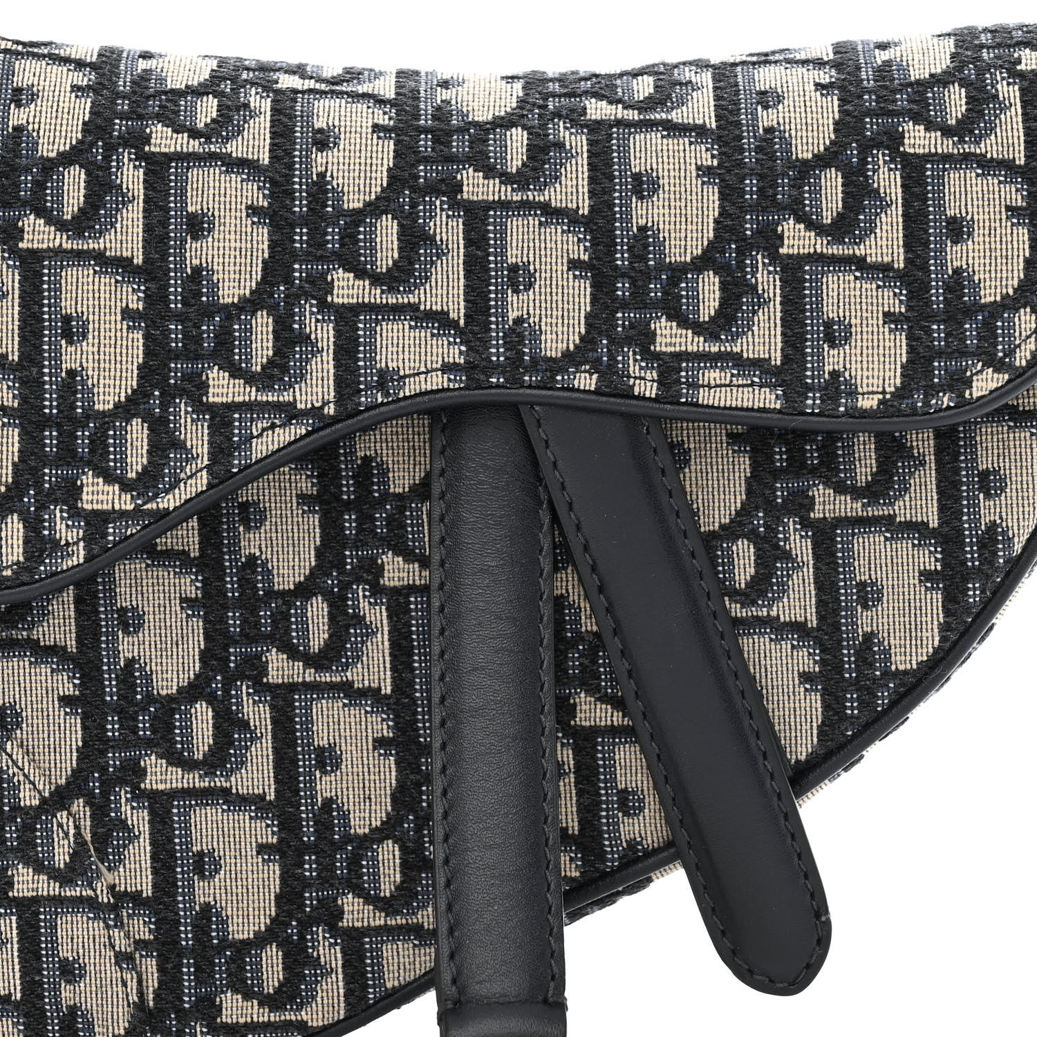 Christian Dior Oblique Mini Saddle Bag Blue 8 of 11
